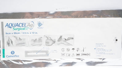 ConvaTec Aquacel Ag Advanced Antimicrobial Dressing 3.5inch x 12inch